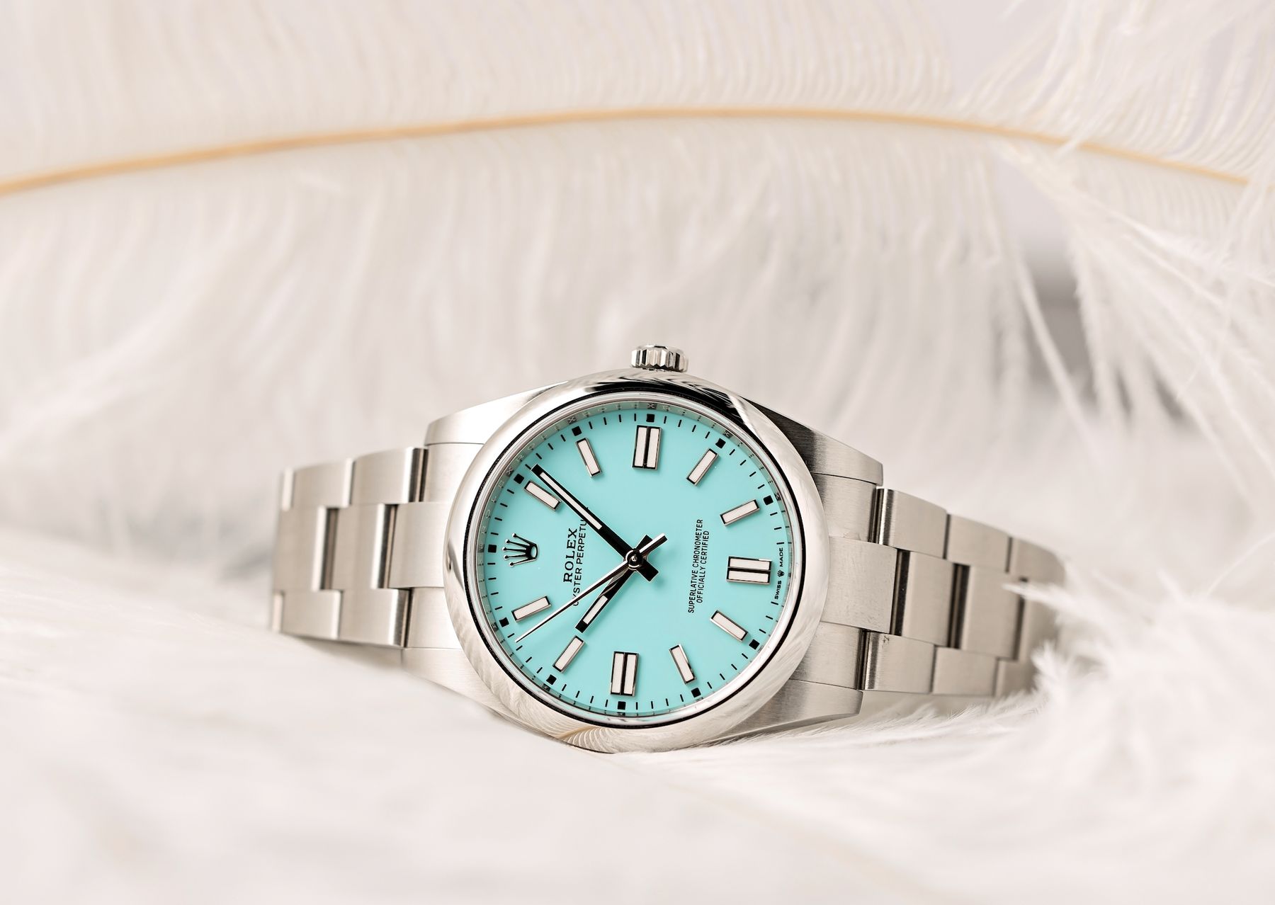 Rolex Oyster Perpetual 41 - Turquoise Blue Dial Womens Luxury Watches Rolex Oyster Perpetual 41 Turquoise Blue Dial